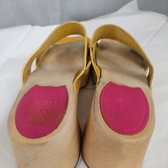 Sweedish Hasbeens Wooden platform Sandals Mules Sz 39 8.5 - Picture 11 of 11